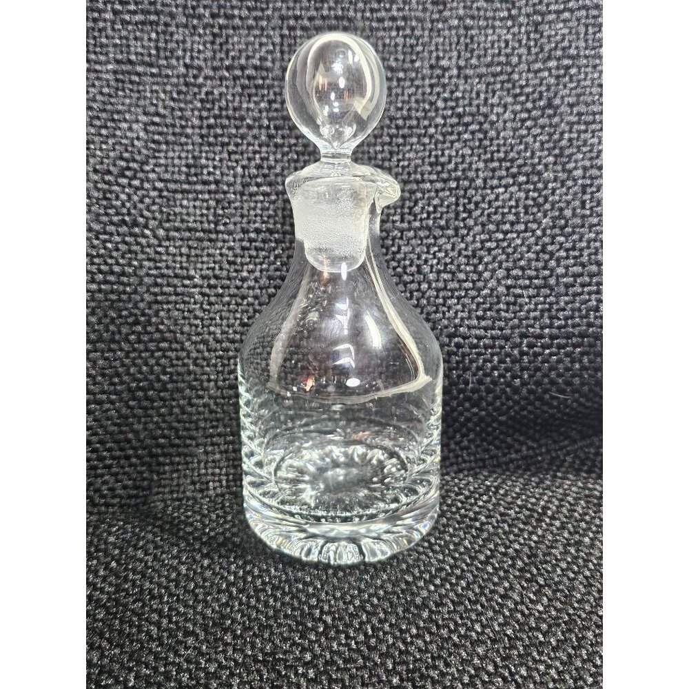 Vintage Crystal Cruet Bottle With Stopper & Spout